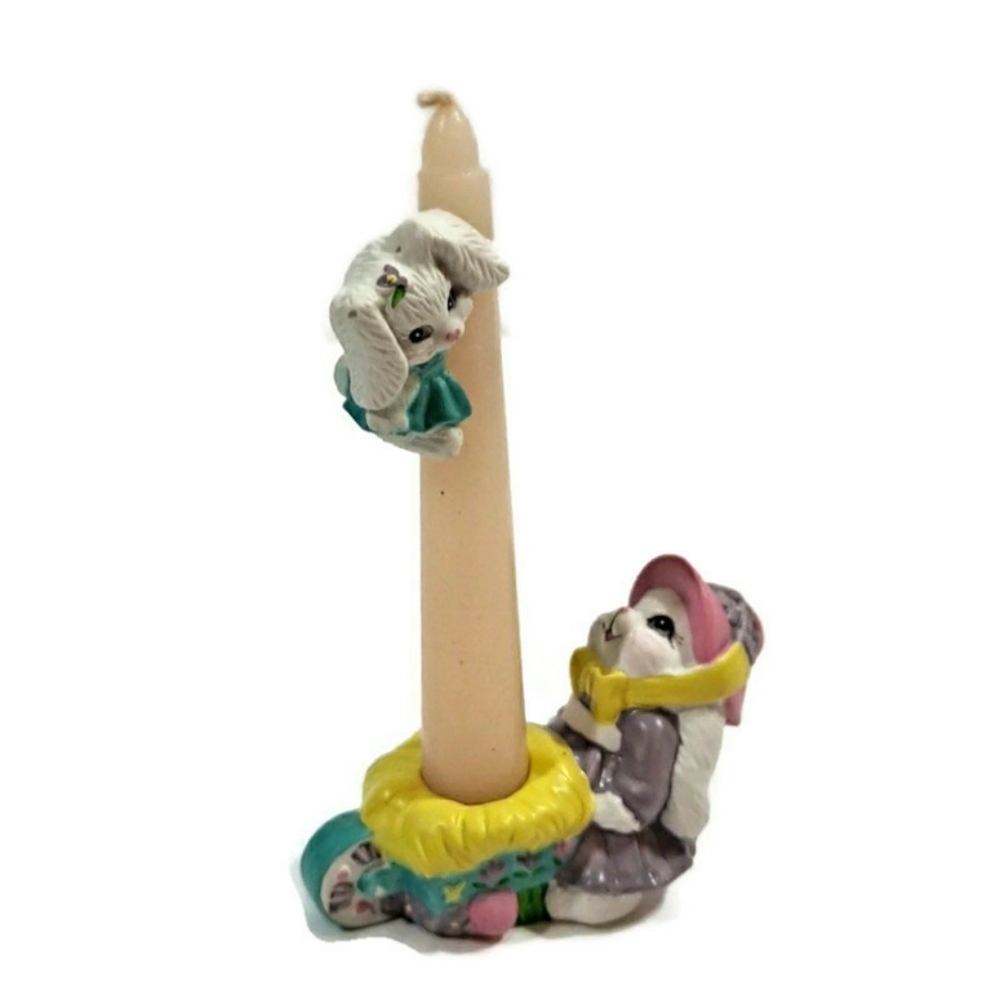 Vintage Giftco Inc Porcelain Easter Candle Climber Holder